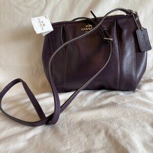 Coach Leather Swingpack Collette Crossbody Bag Violet